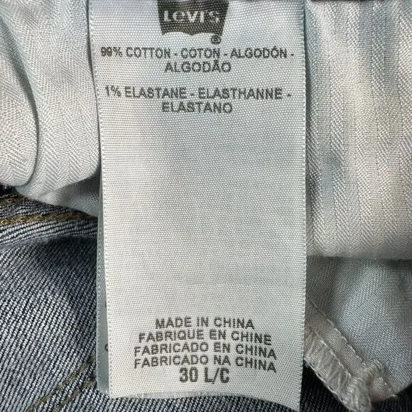 Levi's BOLD CURVE BOOT CUT Sz 10/30 Long Blue Mid Rise Jeans Denim Pants 28X33.5 - Picture 11 of 13